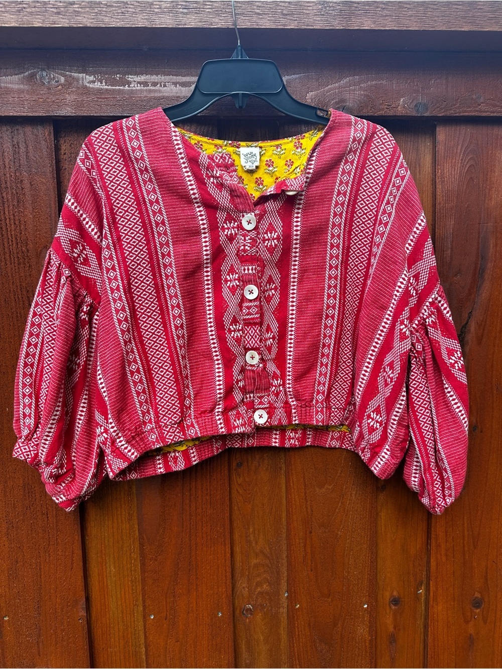 Ivy Jane cropped button up top